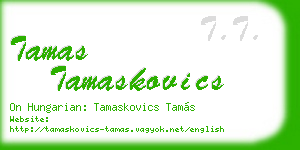 tamas tamaskovics business card